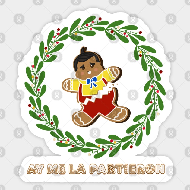 Funny Latino ugly Christmas Chunky Gingerbread Pan Dulce Chavo Sticker by Francielandia